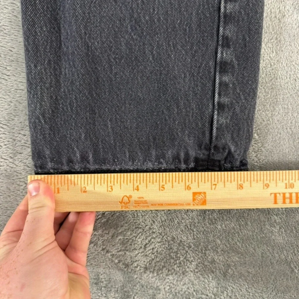 Levis 501‎ Jeans Mens 36x30 (Actual 34x29) Black Faded Straight Leg 100% Cotton